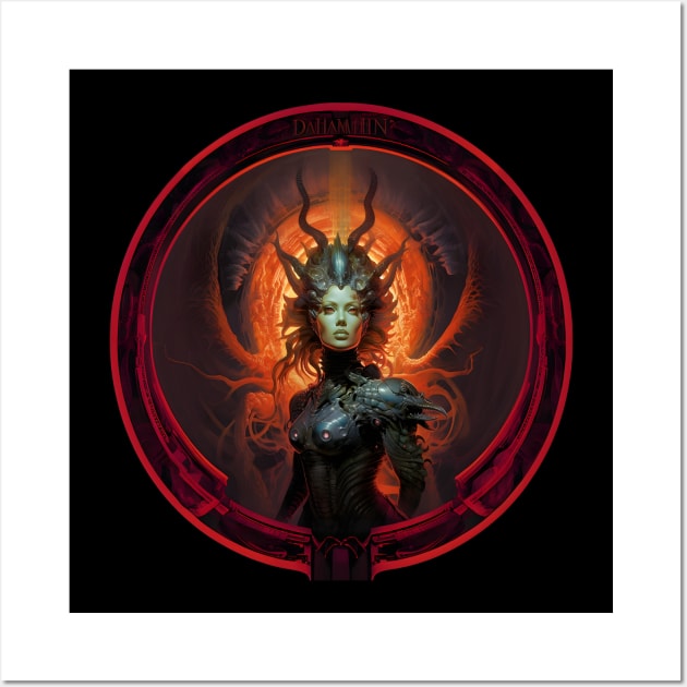 Alien Queen of the Dragons Wall Art by AlienQueenApparel